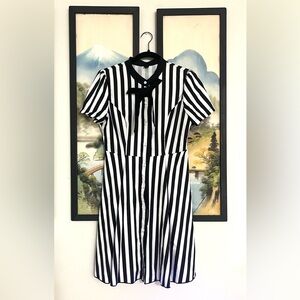 ROMWE Black & White Stripe Dress